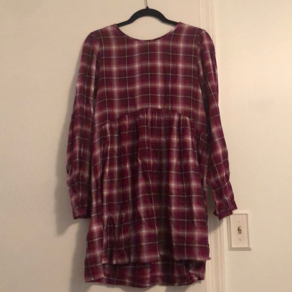 Plaid babydoll dress